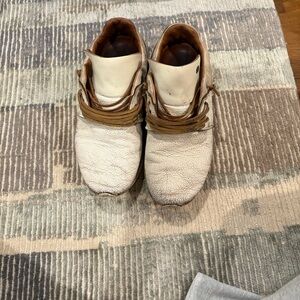 Women's White and Brown Shoes